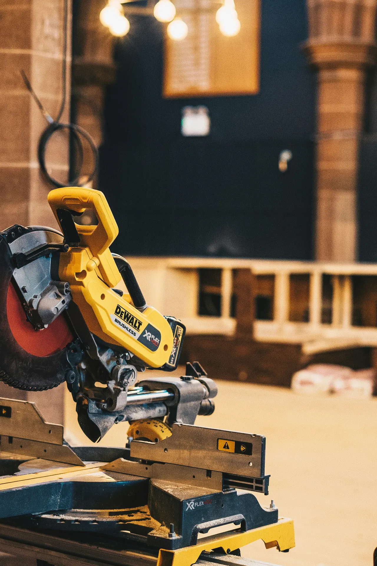 Dropsaw on jobsite.