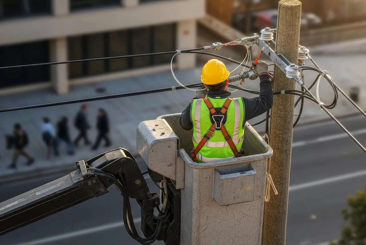 High voltage power worker