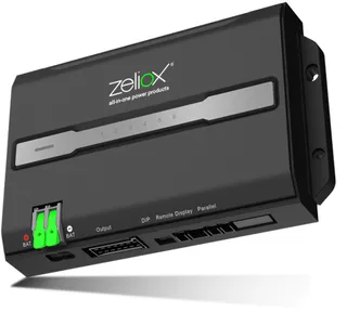 Zeliox ZCM6 hub showing battery, output and control connections